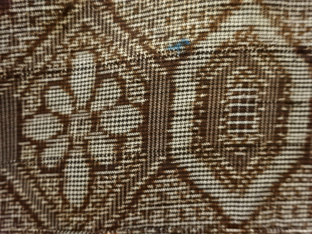 JAPANESE KIMONO / ANTIQUE KIMONO / SILK / DORO OSHIMA TSUMUGI / WOVEN KIKKO WITH FLOWER